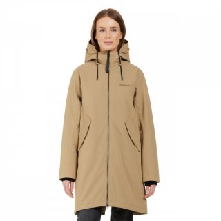 DIDRIKSONS Fia Wns Parka - eleganter Parka in A-Linien Form Damen wood 38