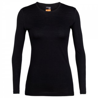 Icebreaker Wmns 200 Oasis Long Sleeve Crewe - Langarm Damen black XL