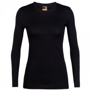 Icebreaker Wmns 200 Oasis Long Sleeve Crewe - Langarm Damen black L