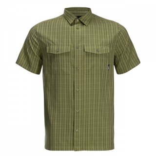 Jack Wolfskin Thompson Shirt Men - Herren bay leaf ckeck L