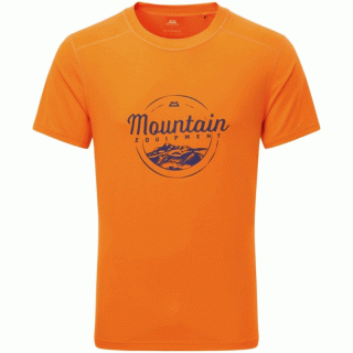 Mountain Equipment Headpoint Script Mens Tee - cardinal orange 56-58 / XXL